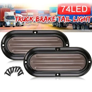 2x Tray Back Ute 74 LED Tail Lights Flowing Turn Signal Truck Trailer Caravan RV - Foto 1 di 11