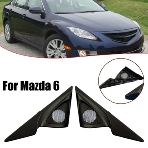 Pair Front Door Tweeters Speakers Cover Panel Trim Kit For Mazda 6 2003-2008 - Picture 1 of 4