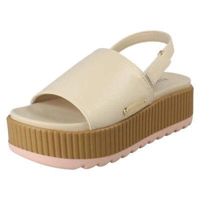 Damen ELLE SPORT Natürlich Grobe Sohle Sandalen: F00496