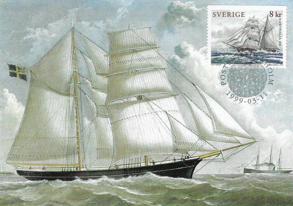 Mary Anne Sailing Ship The Maritime Heritage Sweden Mint Maxi FDC Card 1999 - Image 1 of 1
