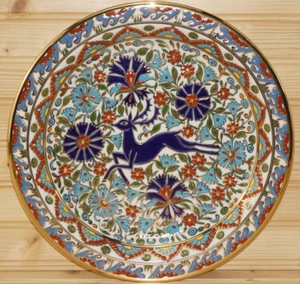 Hand Made by Lindos Keramik Asgowrou Rodos Greese DEER, 11 3/8" (S13) - Picture 1 of 13