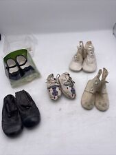 Lot 5 Vintage Pairs Baby Boots Shoes Victorian Leather Moccasins Beadwork Felt