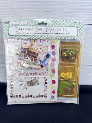 Susan Branch Birthday Card Making Kit 4 Cards & Envelopes #21013 NOS - Image 1 of 4