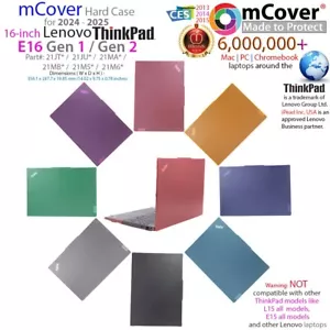 NEW mCover® Case for 2024-2025 16" Lenovo ThinkPad E16 Gen 1 / 2 Windows Laptop - Picture 1 of 15