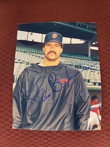 Signed 8x10 STEVE BEDROSIAN San Francisco Giants Autographed photo - Picture 1 of 1