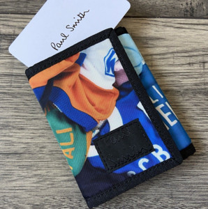 PAUL SMITH CYCLE JERSEY TRIFOLD FABRIC WALLET WITH COIN POUCH BNWT