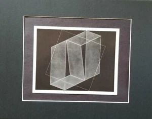 Josef Albers Transformation of a Scheme No.30 Matted b/w Offset Lithograph 1961 - Picture 1 of 2