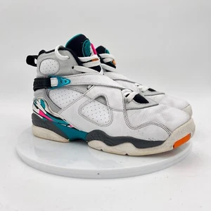 Scarpe Nike Air Jordan 8 retrò giovanili taglia 7,5 donna 9 305368-113 South Beach - Foto 1 di 13