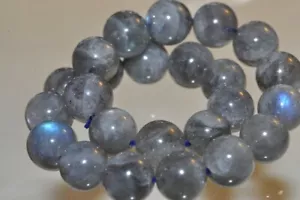 7.5" "Flashy Blue Light/Color Play"~FIRE LABRADORITE SPECTROLITE Bracelet I1361 - Picture 1 of 7