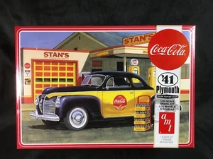 AMT - Coca-Cola Themed - Plastic Model Kit - '41 Plymouth Coupe - New & Unopened - Picture 1 of 5