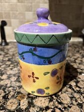 SANGO Sweet Shoppe Sue Zipkin Coffee Canister Cookie Decorative Jar 7”T 4.5”W