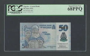 Nigeria 50 Naira 2016 P40f Uncirculated Graded 68 - Picture 1 of 2