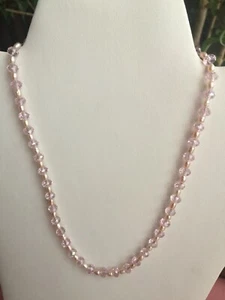Freshwater Pearls/Austrian Crystals Necklace 16-1/2" Long One-Of-A-Kind Handmade - Picture 1 of 8