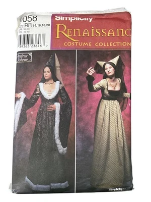 Simplicity Renaissance Costume Collection RR Sizes 14-20 Sewing Pattern 9058 NEW - Image 1 of 4