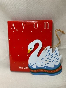 Avon Twelve 12 Days of Christmas Metal Ornament *Seven Swans a swimming* - Picture 1 of 4