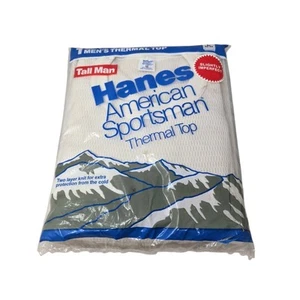 Vintage 1991 Hanes American Sportsman Thermal Top Large Tall NEW Tall Man Long - Picture 1 of 5