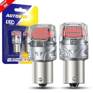AUTOONE Pure Red Bright 1156 BA15S 7506 LED Bombillas de freno Devolución gratuita - Imagen 1 de 15
