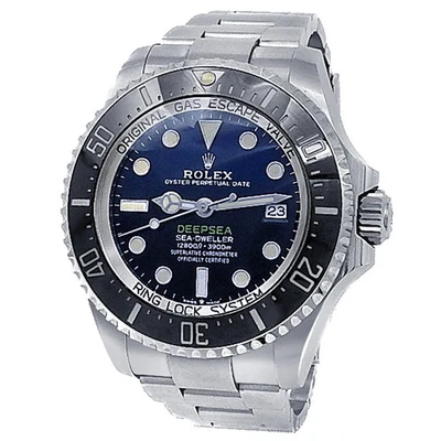 Мужские часы Rolex Sea-Dweller Deepsea нержавеющая сталь Oyster черные синие 136660 - Изображение 1 из 4