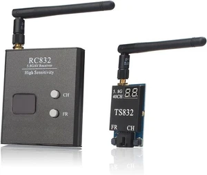 TS832+RC832 5.8G 2000M Range FPV Audio Video Transmitter and Receiver black - Picture 1 of 7