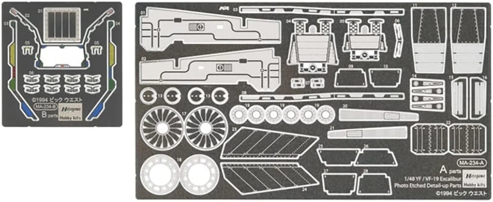 Hasegawa Macross Plus Etched parts for YF-19 1/48 scale plastic model parts - Image 1 of 1