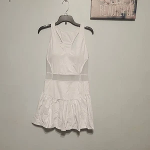 Neu mit Etikett Halara Größe S Netz ausgeschnitten Racerback Tenniskleid integrierte Shorts - Bild 1 von 6