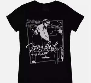 Vintage Jerry Lee Lewis Star Cotton Black All Size Men Women Shirt - Picture 1 of 5