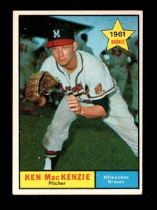 1961 TOPPS #496 KEN MacKENZIE RC BRAVES - Picture 1 of 2