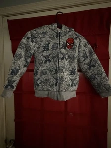 NEW Marvel Spider-Man Kids' Plush Hoodie Size 7 - Picture 1 of 5