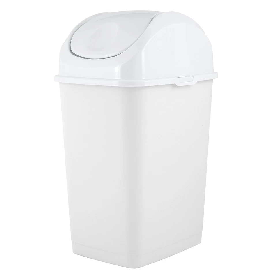 2.6 Gallon Small Slim Trash Can White by Superio
