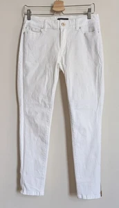 Pantalones de mezclilla ajustados blancos al tobillo White House Black Market, 8 skimmer para mujer - Imagen 1 de 14