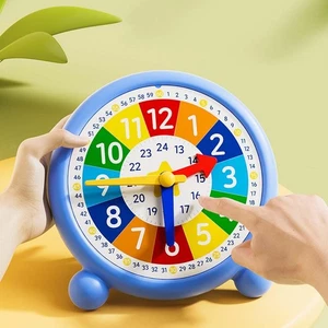 Learn Clock Teaching Aids Hours Analog Teaching Clock for Kids Children Baby - Picture 1 of 7