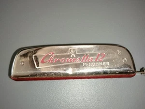 USED Vintage M HOHNER “Chrometta 12” Slide Harmonica - Picture 1 of 5