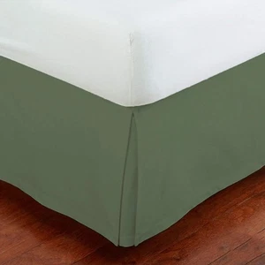 Full Size Luxury Tailored Bed Skirt 14" Drop Pleated Styling Dust Ruffled Sol... - Picture 1 of 1