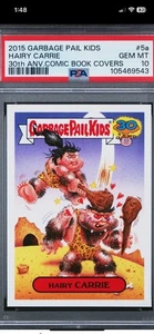 PSA 10 🔥 2015 GARBAGE PAIL KIDS 30th ANNIVERSARY COMIC BOOK COVER HAIRY CARRIE - Picture 1 of 2