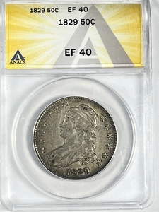 1829 Capped Bust Half Dollar: ANACS ss35 - Bild 1 von 4