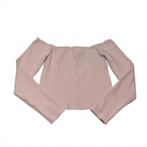 Charlotte Russe Women's Size XL Pink Off Shoulder Long Sleeve Top - Picture 1 of 11