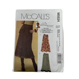 McCalls M5524 Women's Sz Miss 8-20 Nancy Zieman 10 20 30 Min To Sew Skirts - Picture 1 of 2