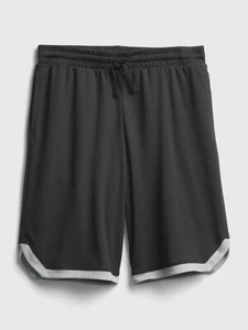 GAP GapFit Boys L Black Drawstring Elastic Waist stretch Shorts Basketball ~ New - Picture 1 of 4