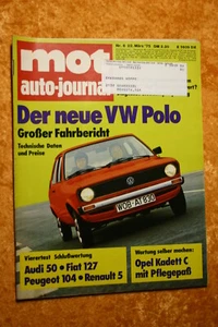 MOT 6/75 VW Polo Opel Kadett C Audi 50 Bitter CD - Foto 1 di 1