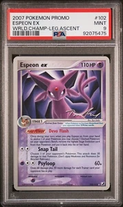 PSA 9 102/115 Pokemon World Champions Legendary Ascent Espeon Holo 2007 - Bild 1 von 2