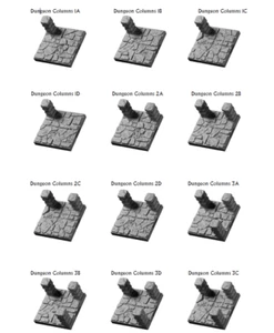 Lost Dungeon Columns - 28mm / 1" - DragonLock - DND - Pathfinder - RPG - Dungeo - Bild 1 von 23