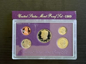1989-S Proof USA Coin Set w/Envelope & COA - 1c, 5c, 10c, 25c, 50c - ME1383 - Picture 1 of 4