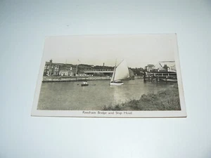 Reedham Bridge and Ship Hotel Postcard Mrs Colby Oulton Broad 1935 Sailing Boat - Picture 1 of 2