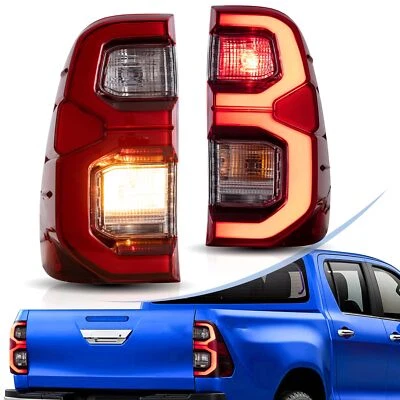 VLAND Red LED Tail Lights w/Startup Animation For 2015-2023 Toyota Vigo / Hilux - Image 1 of 4