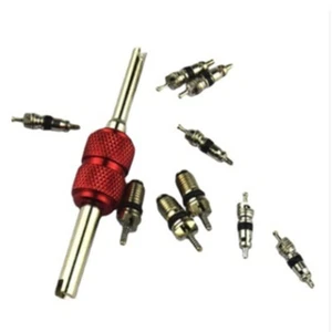 9pcs Set AC R134a Valve Core Air Conditioning Stem With Remover Tool Kit Repair - Picture 1 of 4
