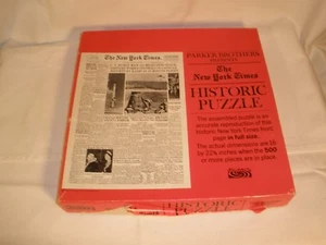 Vintage 500 Teile Puzzle 1961 Historic New York Times Parker Brothers Nr. 512 16x22 - Bild 1 von 10