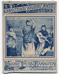 SF0128 Etichetta fiammiferi 1900 - Cultura - Figure femminili: Costumi andalusi - Foto 1 di 1