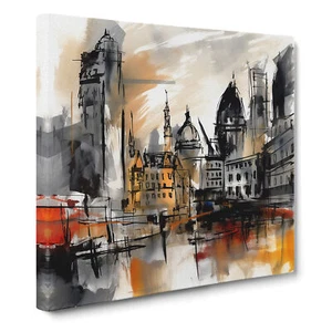 City of London Gestik Kunst Nr.1 Leinwand Wandbild Kunstdruck gerahmtes Bild Wohndeko - Bild 1 von 4