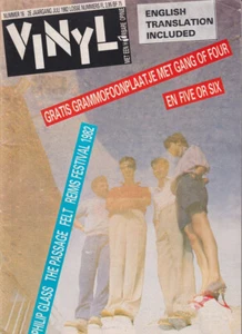 VINYL #16 Jul 1982 Dutch Magazine GANG OF FOUR FLEXI Philip Glass John Zorn - Imagen 1 de 3