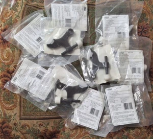 Lotto di 10 ferramenta nazionale N331-116 fermaporta cerniera acciaio bianco e nero - Foto 1 di 2
